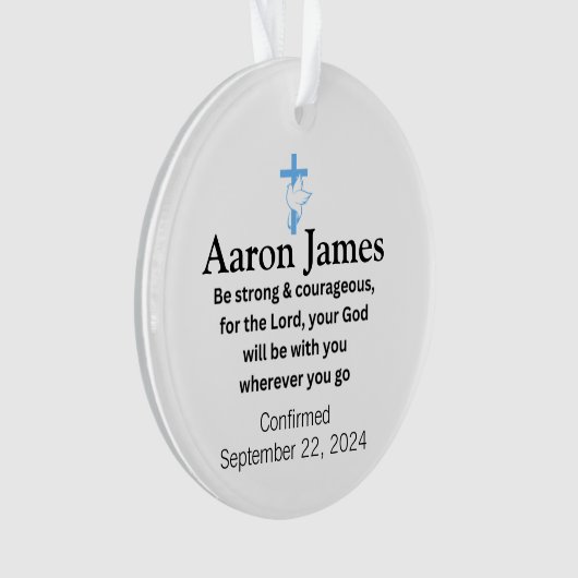 Bevestiging Acryl Ornament Geschenken voor Jongens (voorkant)