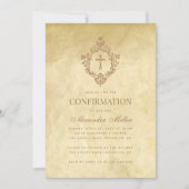 bevestiging Antiek Crest Religious Cross Kaart (Voorkant)