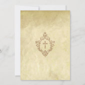 bevestiging Antiek Crest Religious Cross Kaart (Achterkant)