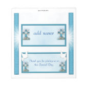 Bevestiging, Baptisme Snoep Bar wrapper Favor Notitieblok (Voorkant)