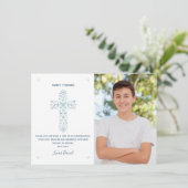 Bevestiging bedankkaart - Jongen - Foto Kaart (Staand voorkant)