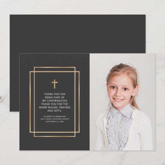 Bevestiging bedankt | Aangepaste foto (Voorkant / Achterkant)