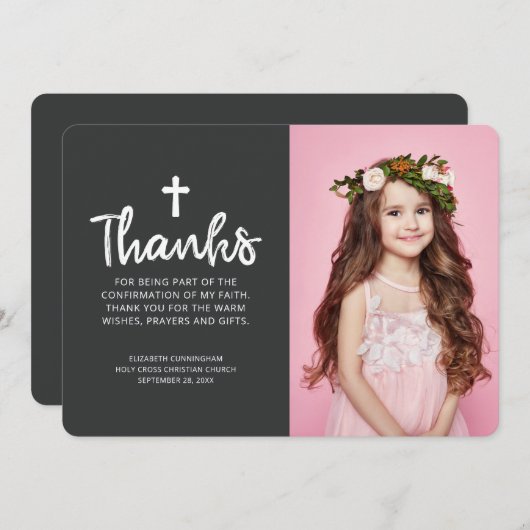 Bevestiging bedankt | Aangepaste foto (Voorkant / Achterkant)