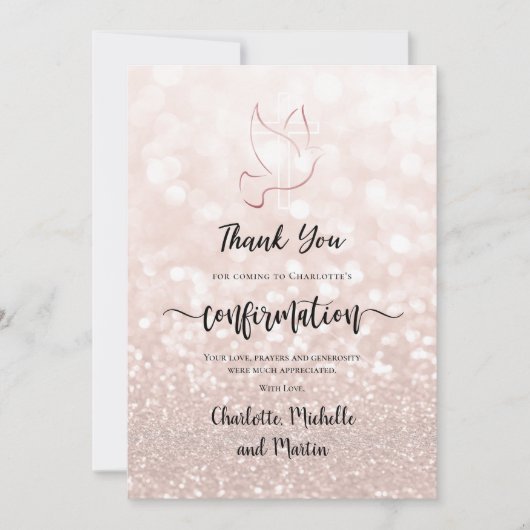 Bevestiging bedankt creditcard kaart (Voorkant)