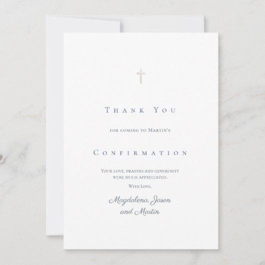 Bevestiging bedankt creditcard kaart (Voorkant)