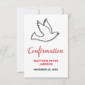 Bevestiging Bedankt Duif met Rood (Voorkant)