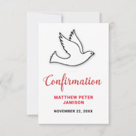 Bevestiging Bedankt Duif met Rood