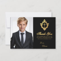 Bevestiging Black Gold Crest Elegante Jongen Foto
