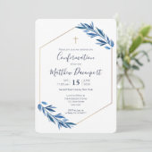 Bevestiging Blauw blad Kaart (Staand voorkant)