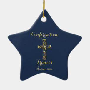 Bevestiging blauw gouden keramische vormgeving keramisch ornament