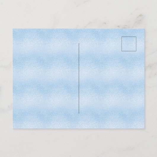 Bevestiging blauw jongetje elegant script eenvoudi uitnodiging briefkaart (Achterkant)