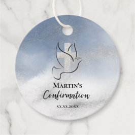 Bevestiging blauw marmer bedankjes labels