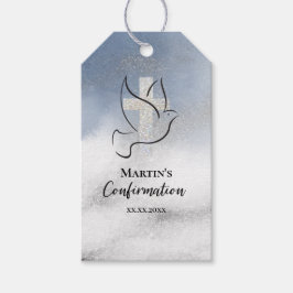 Bevestiging blauw marmer cadeaulabel