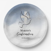 Bevestiging blauw marmer papieren bordje (Voorkant)