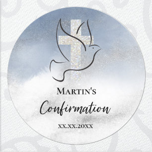 Bevestiging blauw marmer ronde sticker