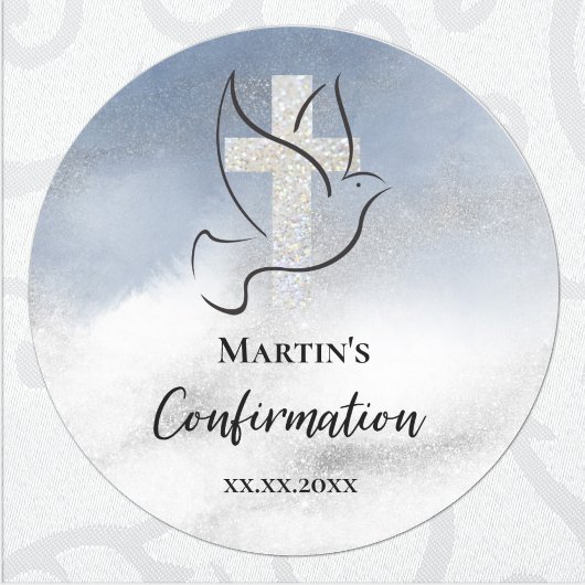 Bevestiging blauw marmer ronde sticker