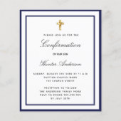 Bevestiging blauw-witte begrotingsuitnodiging voor flyer (Voorkant)