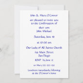 Bevestiging Blauwe Damaskast Silver Cross Kaart (Achterkant)