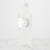 Bevestiging blauwe krans waterfles etiket (Voorkant)