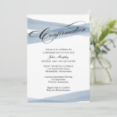 Bevestiging, Blauwe Moderne Uitnodiging tot Waterv (Staand voorkant)