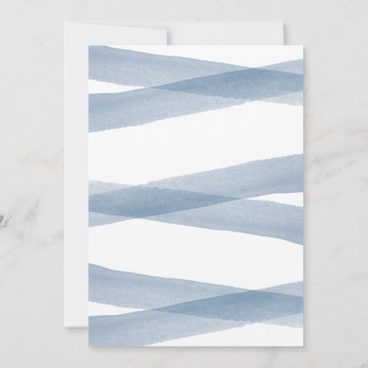 Bevestiging, Blauwe Moderne Uitnodiging tot Waterv (Achterkant)