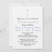 Bevestiging Blauwe Triplets Uitnodigingen (Voorkant)