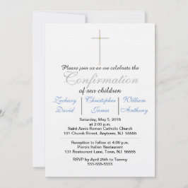 Bevestiging Blauwe Triplets Uitnodigingen