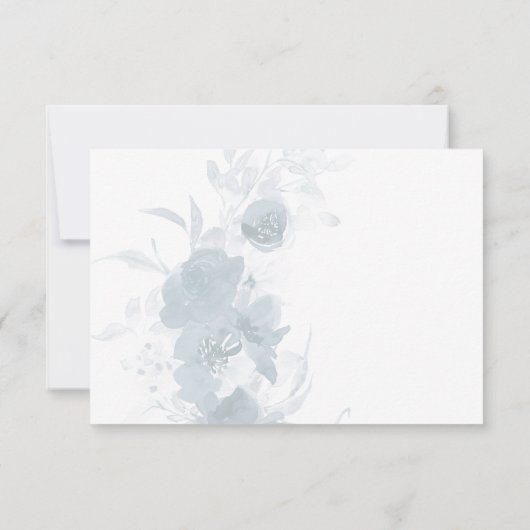 Bevestiging blauwe Waterverf Bedankkaart (Achterkant)