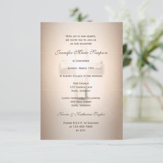 Bevestiging Bleek Roos kruis Kaart (Staand voorkant)