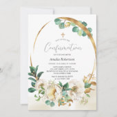 Bevestiging Bloemengroen Gouden Uitnodiging (Voorkant)