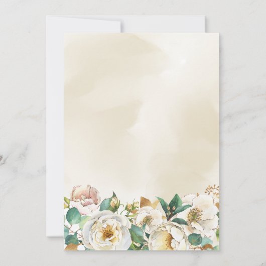 Bevestiging Bloemengroen Gouden Uitnodiging (Achterkant)