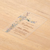 Bevestiging bloemenkruis acryl uitnodigingen (Laagn)