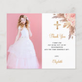 Bevestiging blush pampas foto dank je kaart (Voorkant)