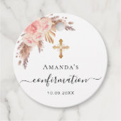 Bevestiging blush pampas gras bloemstuk dank je bedankjes labels (Voorkant)
