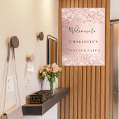 Bevestiging blush roos gouden welkom poster