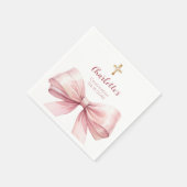 Bevestiging blush roze boog kruis meisje servet (Hoek)