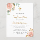 Bevestiging blush roze girl budget uitnodiging flyer (Voorkant)