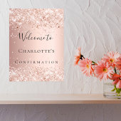 Bevestiging blush roze goud welkom poster
