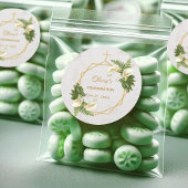 Bevestiging Calla Lilies Varen Bloemen Goud Marmer Ronde Sticker