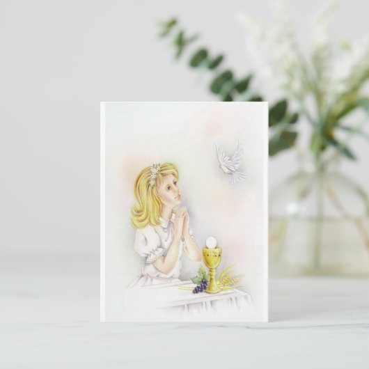 Bevestiging, Communistische meid Briefkaart (Staand voorkant)