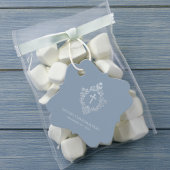 Bevestiging Crest Dusty Blue Faux Silver  Bedankjes Labels