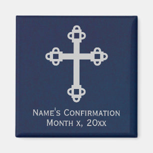 Bevestiging Cross Magnet - Blue en Silver