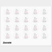Bevestiging Customize Duif met Rood Ronde Sticker (Vel)