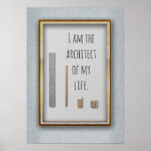 Bevestiging dat ik de architect van mijn leven ben poster (Voorkant)