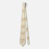 Bevestiging: Dove Heilige Geest Beige Witte Stropd Stropdas (Voorkant)