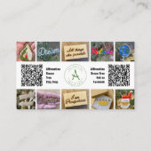 Bevestiging Droomboom Fotocollage QR-code Visitekaartje (Achterkant)