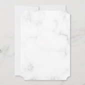 Bevestiging Elegant White Marble Gold Script Girl Kaart (Achterkant)