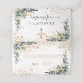 Bevestiging eucalyptus gold glitter sparkles plaatskaartje (Buitenkant ongevouwen)