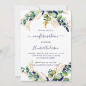 Bevestiging eucalyptus greenery blue boy kaart (Voorkant)