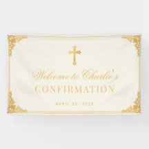 Bevestiging  Faux Gold Cross Elegant Ivoor